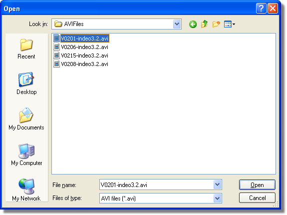 VideoFileOpenDialog